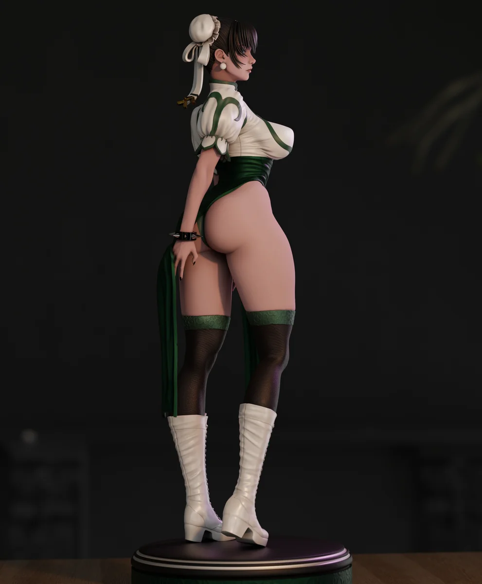 Chun Li | Fan Art | 3D Printed Resin Model Garage Kit | *Un-Painted* | Momoji 4