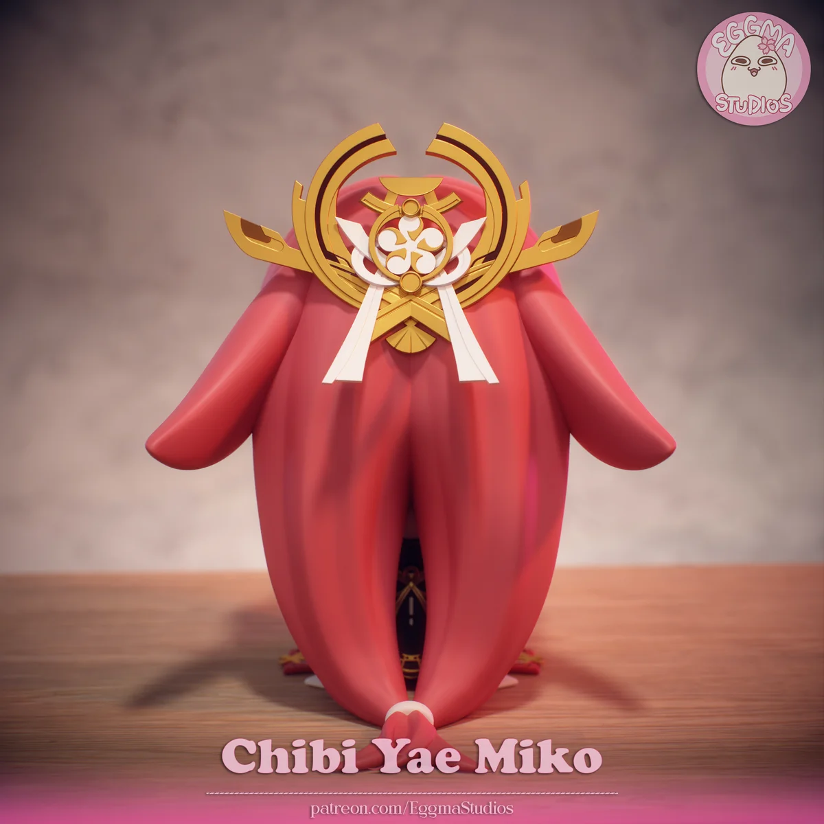 Chibi Yae Miko | Fan Art | 3D Printed Resin Model Garage Kit | *Un-Painted* | EggmaStudios 3