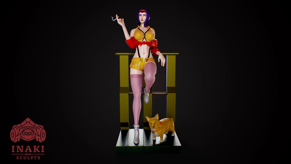 Faye Valentine | Fan Art | 3D Printed Resin Model Garage Kit | *Un-Painted* | Inaki Sculpts 4