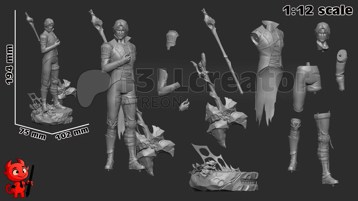 Jayce Talis | Fan Art | 3D Printed Resin Model Garage Kit | *Un-Painted* | H3LL Creator 14