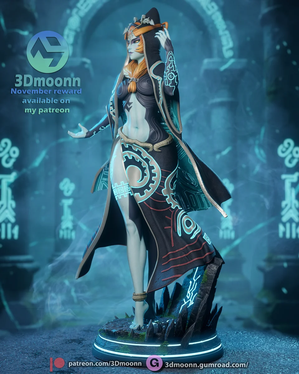 Midna | Fan Art | 3D Printed Resin Model Garage Kit | *Un-Painted* | 3DMoonn 5