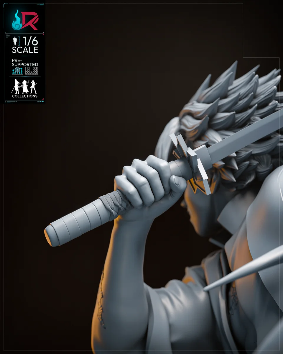 Sanemi Shinazugawa | Fan Art | 3D Printed Resin Model Garage Kit | *Un-Painted* | Rechtag 16
