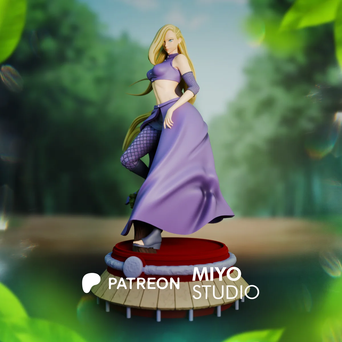 Ino Yamanaka | Fan Art | 3D Printed Resin Model Garage Kit | *Un-Painted* | MiyoStudio 3