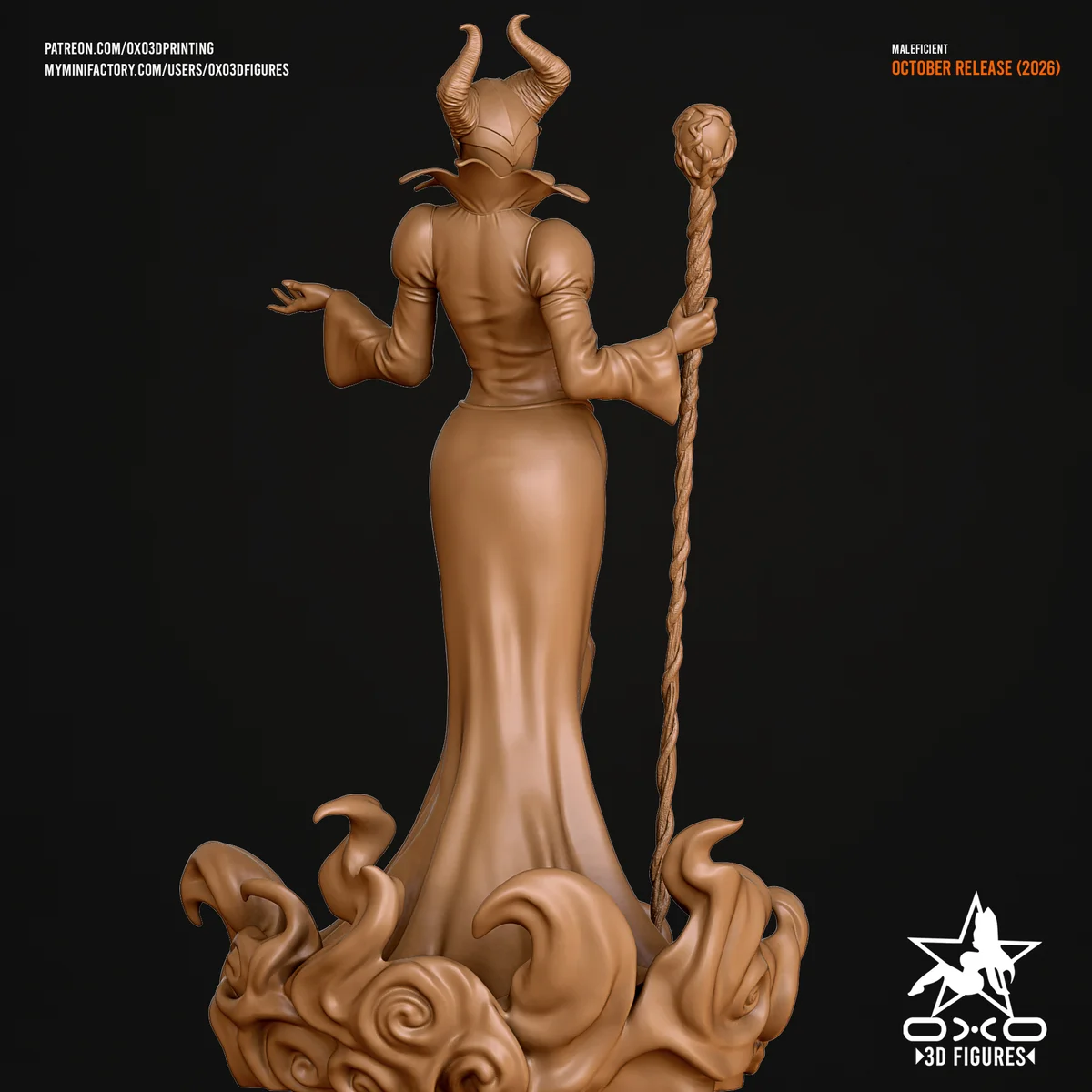 Maleficient | Fan Art | 3D Printed Resin Model Garage Kit | *Un-Painted* | OXO3D 12