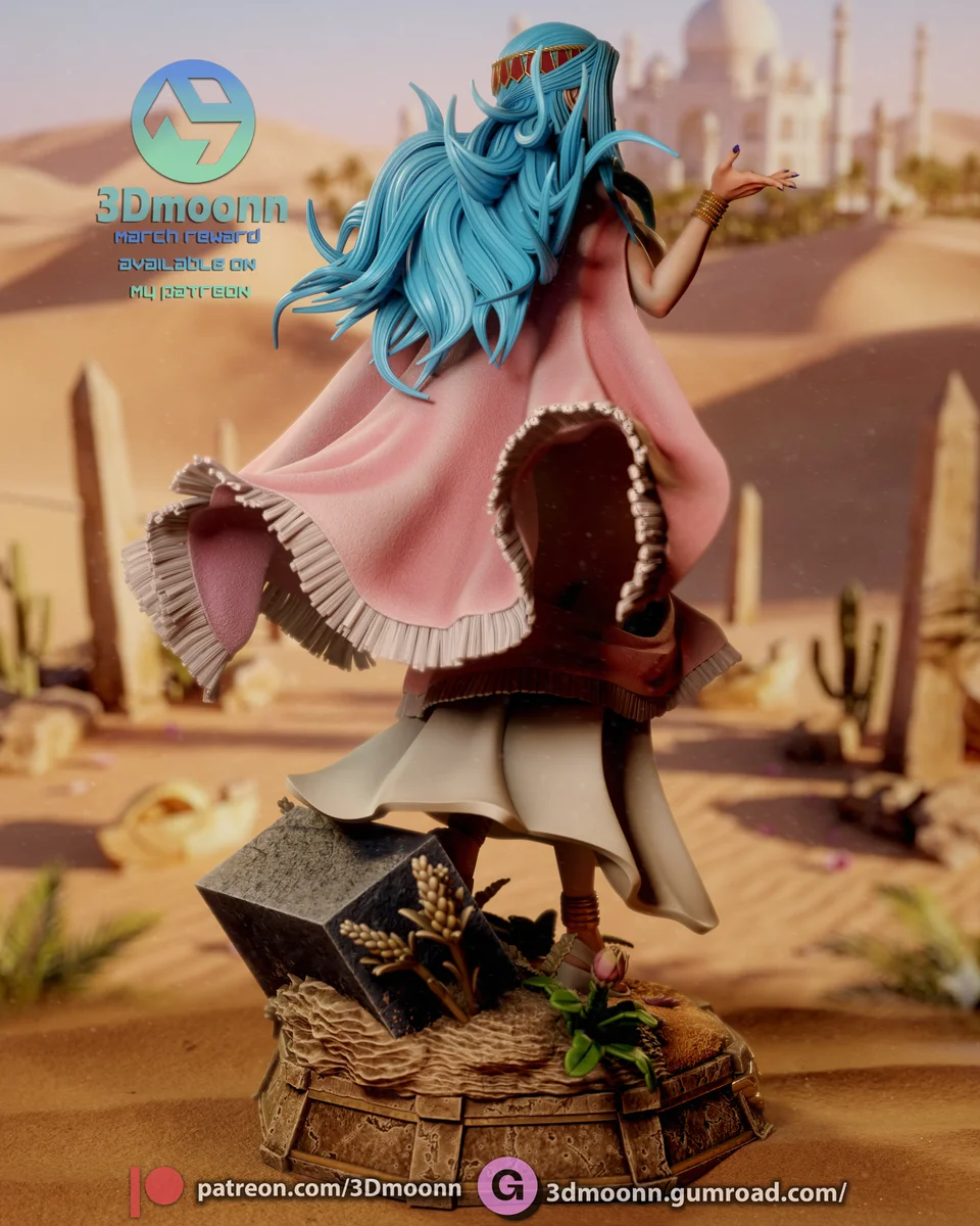 Nefertari Vivi | Fan Art | 3D Printed Resin Model Garage Kit | *Un-Painted* | 3DMoonn 3