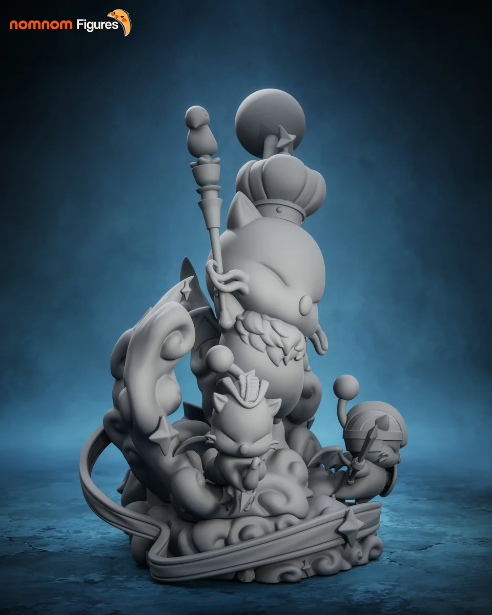 Chibi Moogle King Mog | Fan Art | 3D Printed Resin Model Garage Kit | *Un-Painted* | Nomnom 8