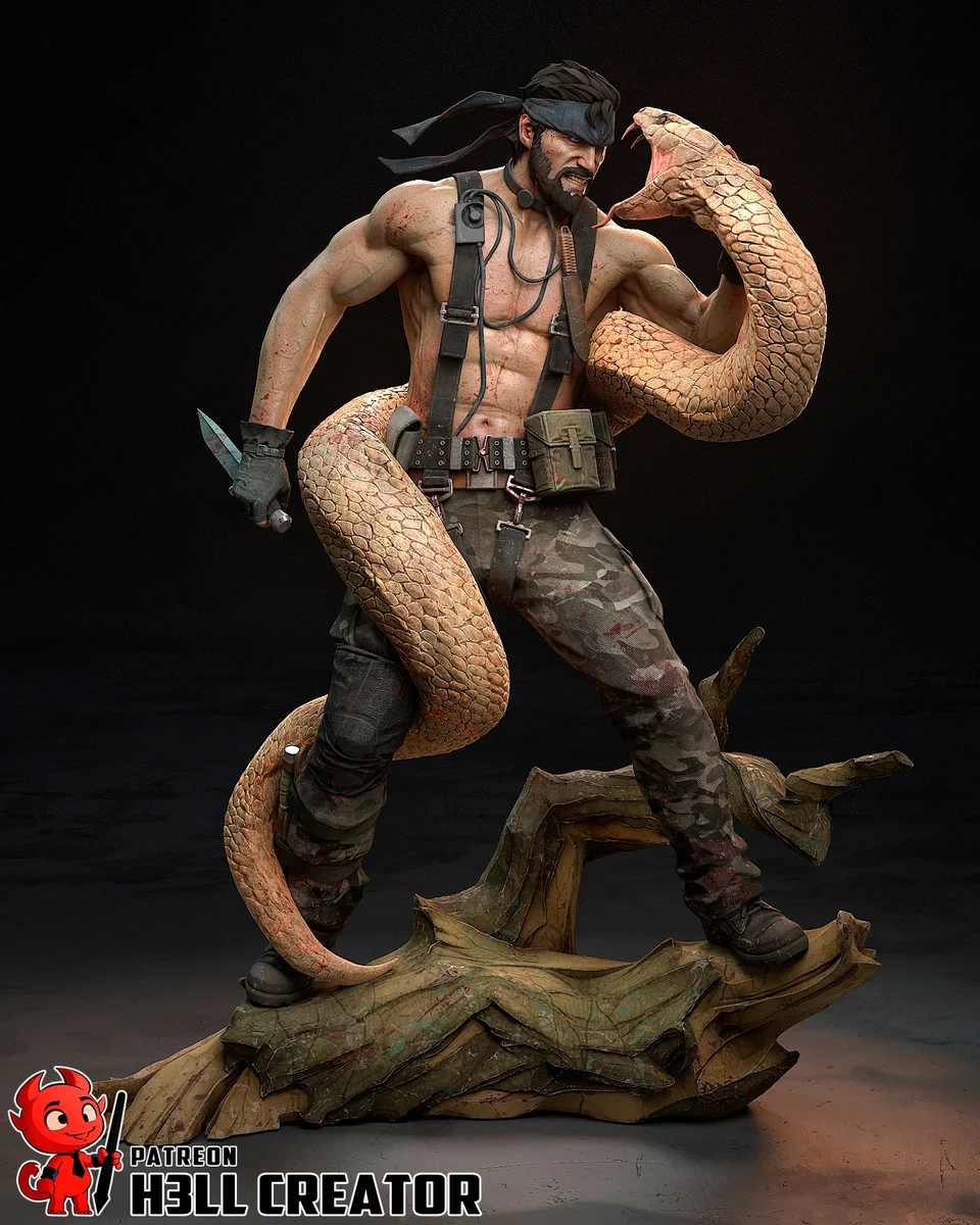 Big Boss | Fan Art | 3D Printed Resin Model Garage Kit | *Un-Painted* | H3LL Creator 3