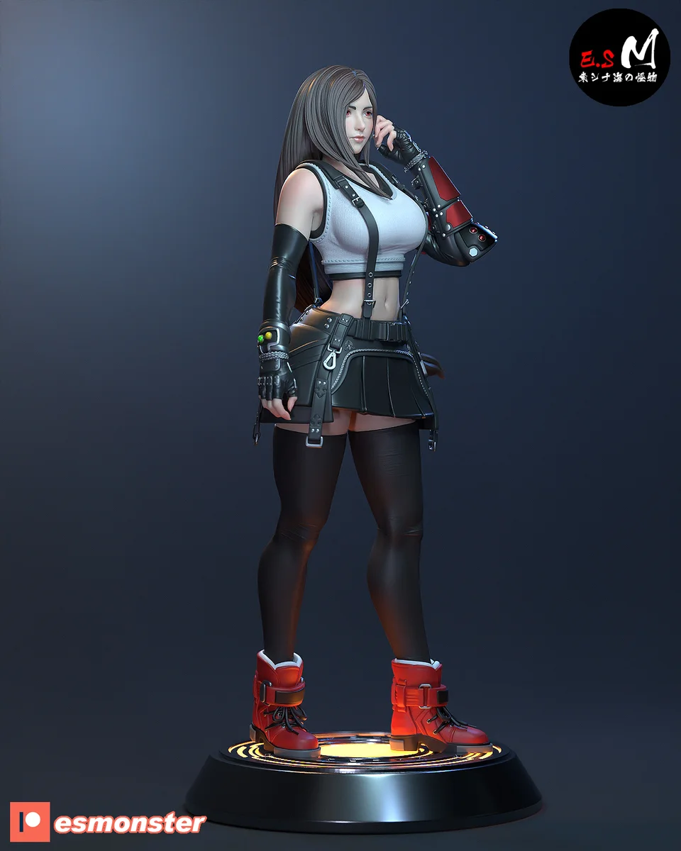 Tifa | Fan Art | 3D Printed Resin Model Garage Kit | *Un-Painted* | ES Monster 3
