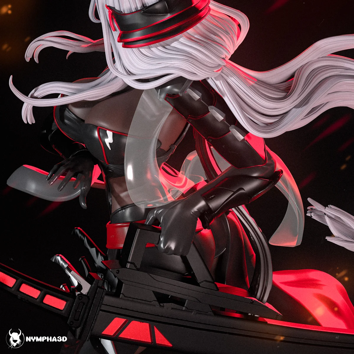 Scarlet | Fan Art | 3D Printed Resin Model Garage Kit | *Un-Painted* | Nympha3D 5