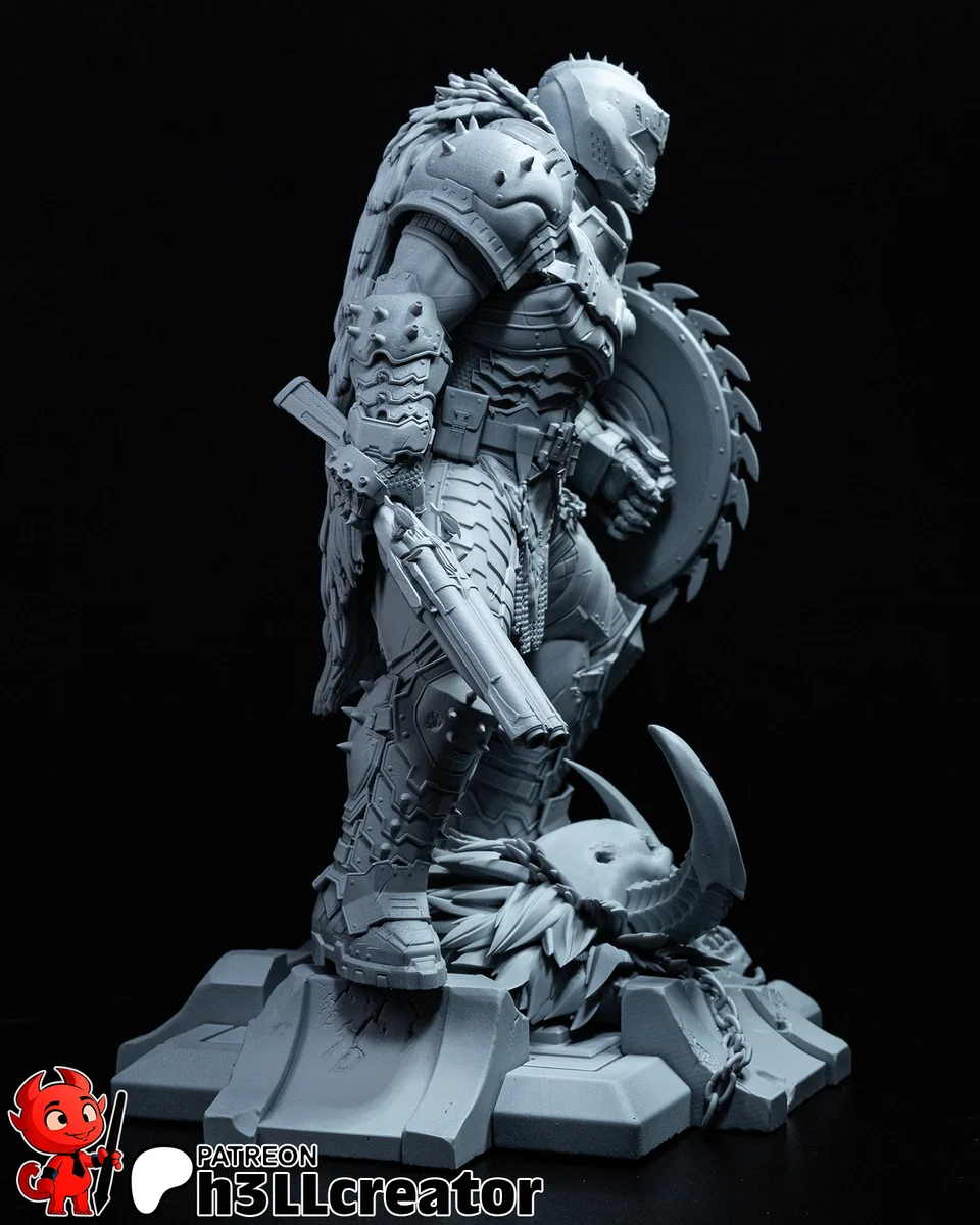 Doomguy | Fan Art | 3D Printed Resin Model Garage Kit | *Un-Painted* | H3LL Creator 10