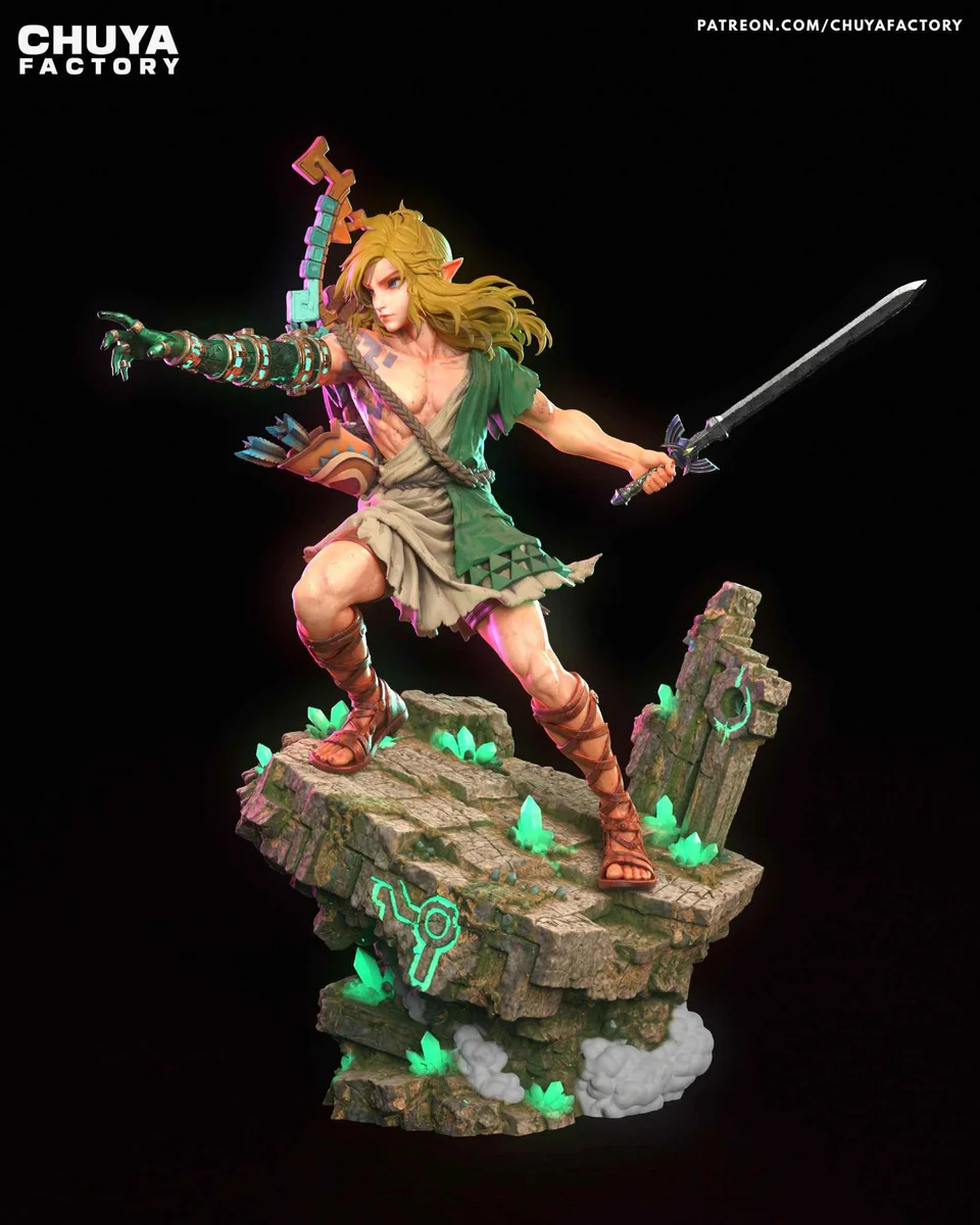 Link | Fan Art | 3D Printed Resin Model Garage Kit | *Un-Painted* | Chuya Factory 4