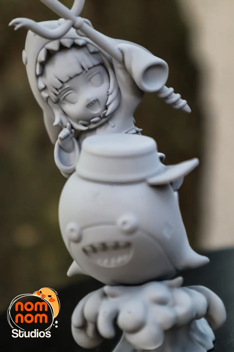 Chibi Gawr Gura | Fan Art | 3D Printed Resin Model Garage Kit | *Un-Painted* | Nomnom 8