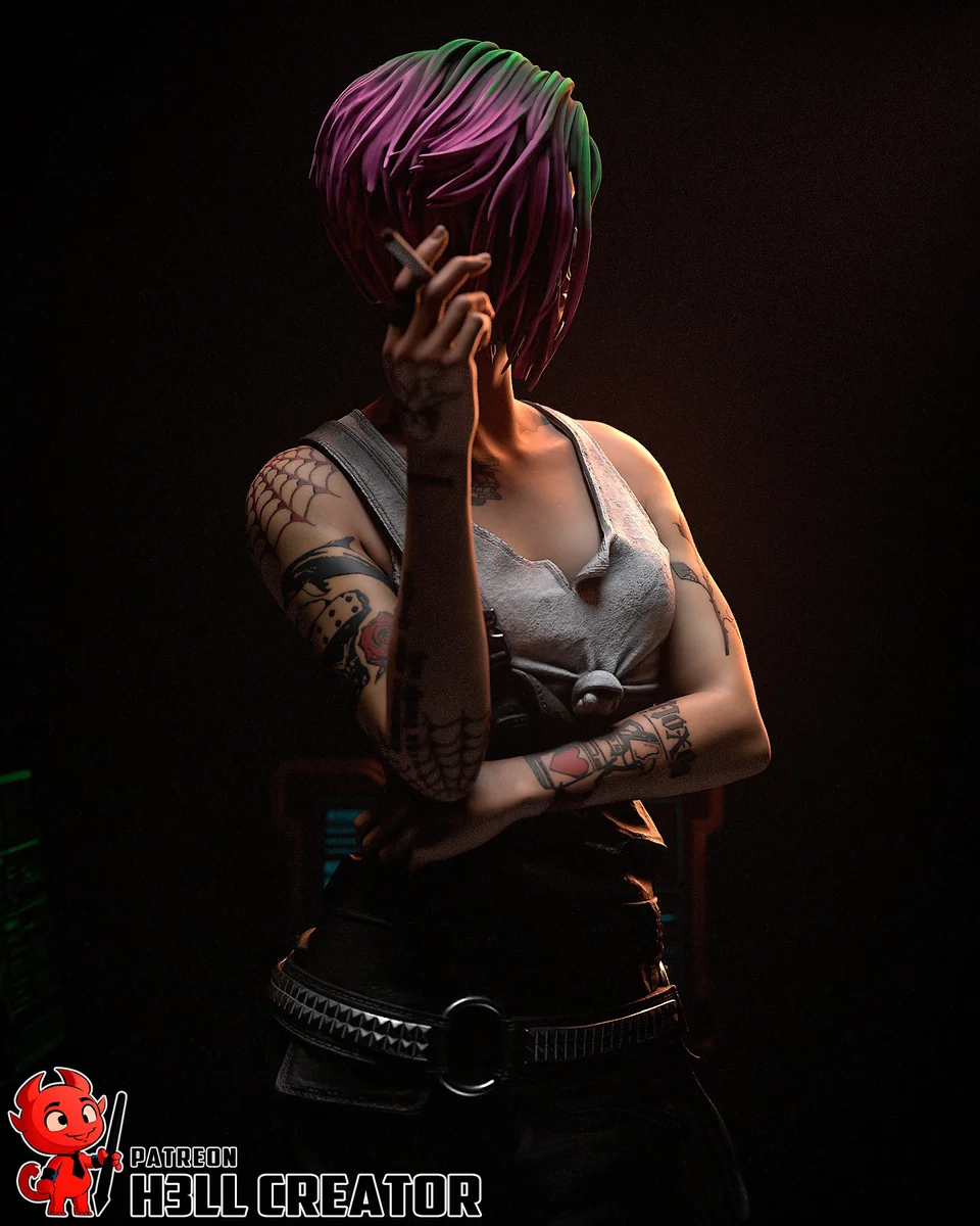 Judy Alvarez | Fan Art | 3D Printed Resin Model Garage Kit | *Un-Painted* | H3LL Creator 5