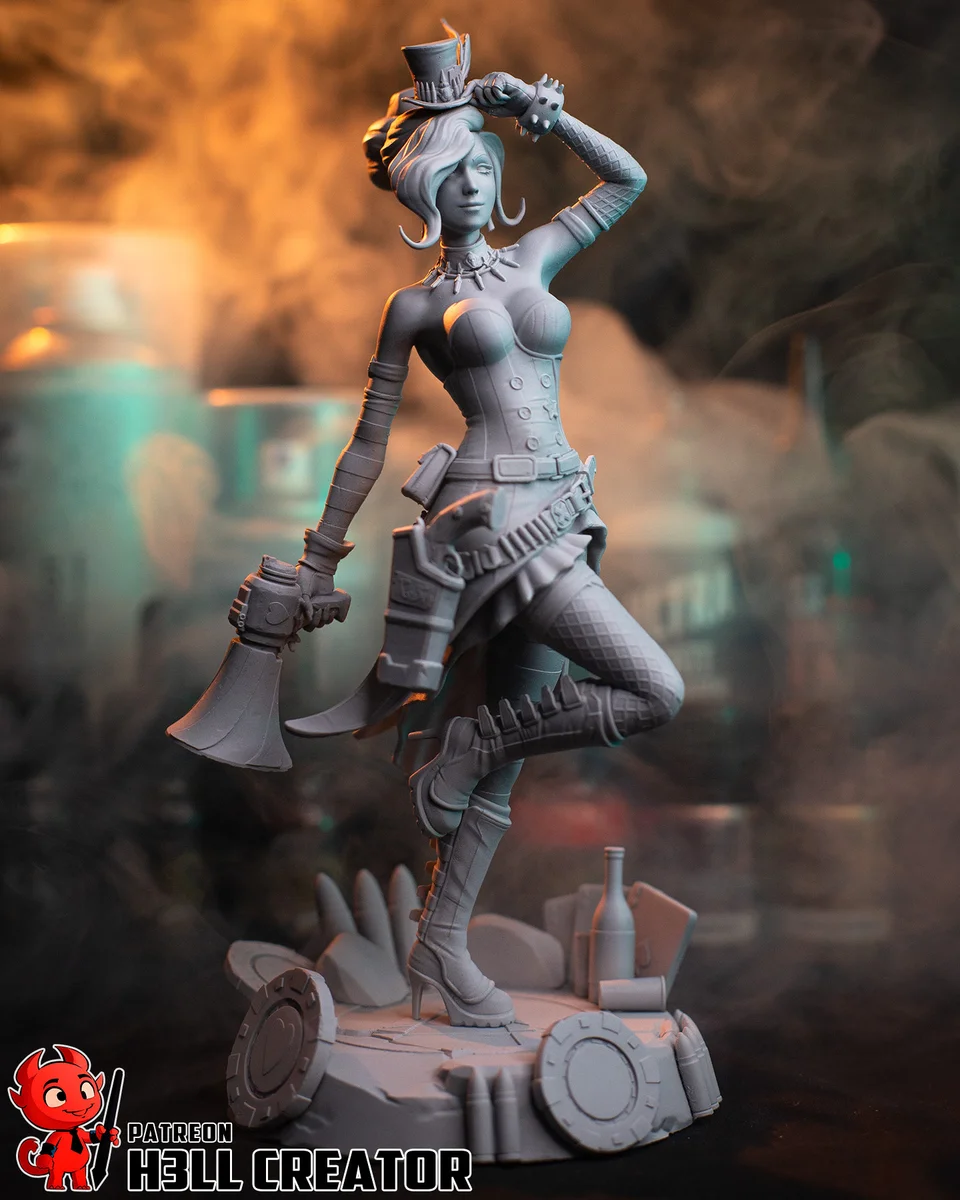 Mad Moxxi | Fan Art | 3D Printed Resin Model Garage Kit | *Un-Painted* | H3LL Creator 9