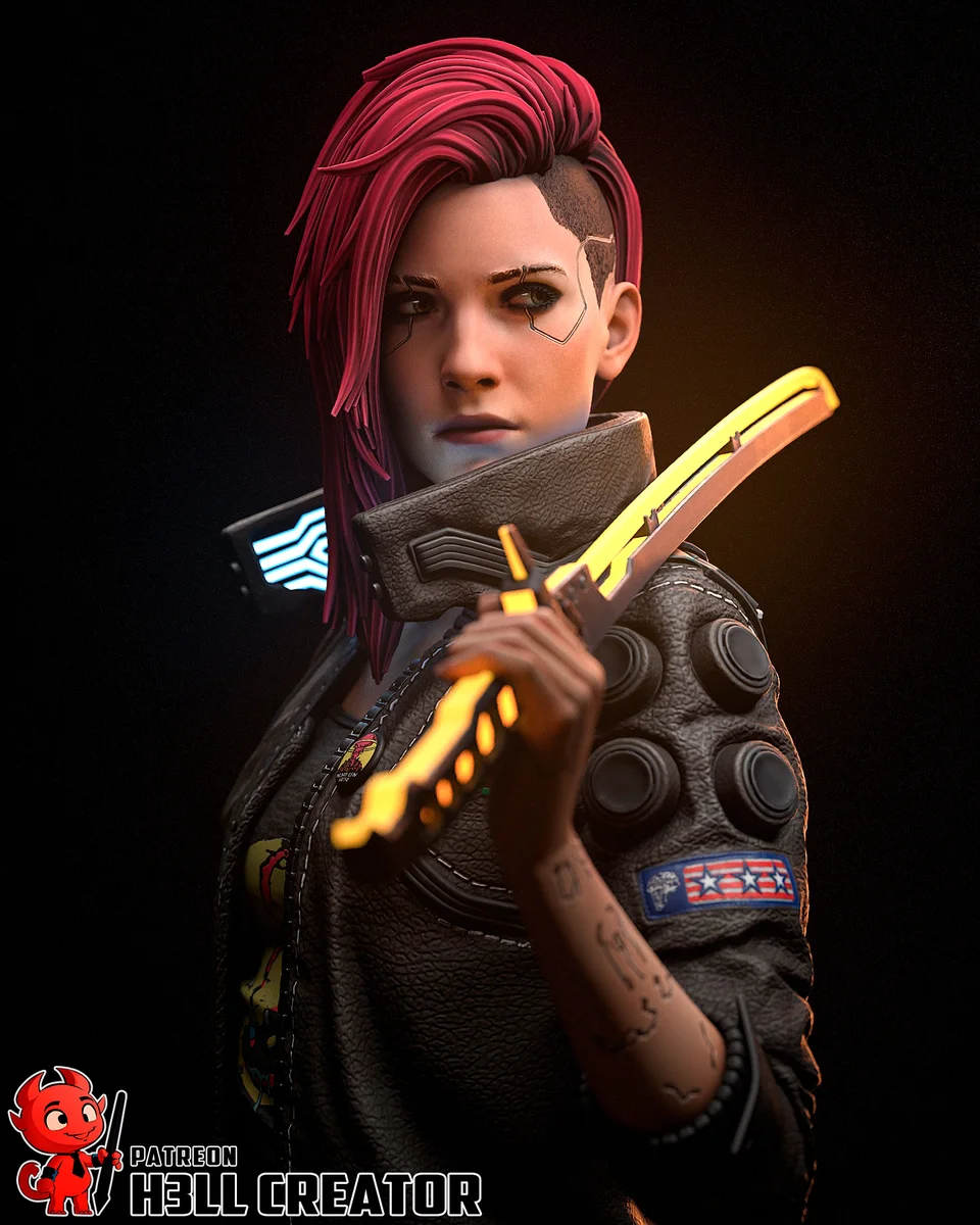 Female V | Fan Art | 3D Printed Resin Model Garage Kit | *Un-Painted* | H3LL Creator