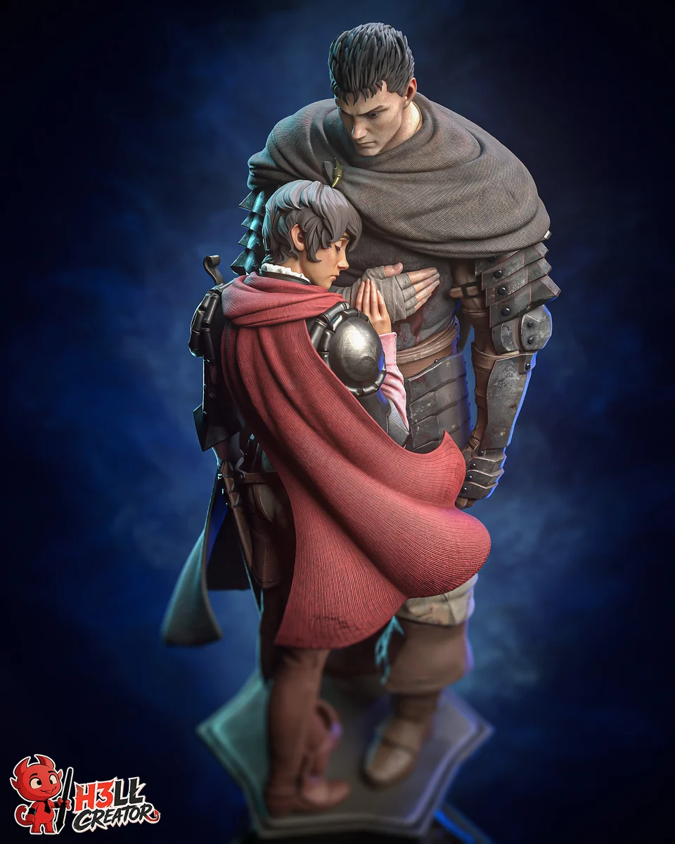 Guts and Casca | Fan Art | 3D Printed Resin Model Garage Kit | *Un-Painted* | H3LL Creator 4