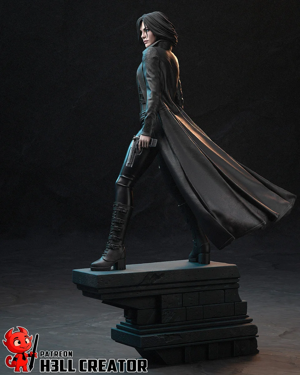 Selene | Fan Art | 3D Printed Resin Model Garage Kit | *Un-Painted* | H3LL Creator 5