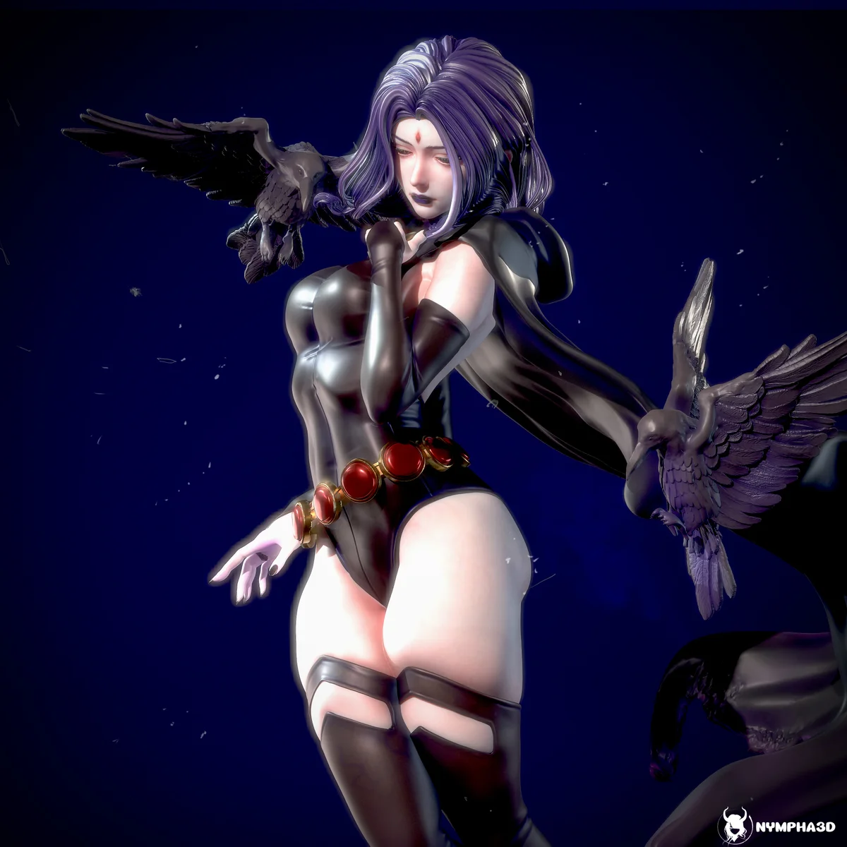 Raven | Fan Art | 3D Printed Resin Model Garage Kit | *Un-Painted* | Nympha3D 8