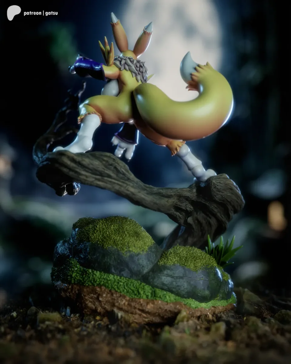Renamon | Fan Art | 3D Printed Resin Model Garage Kit | *Un-Painted* | Gatsu Studios 4