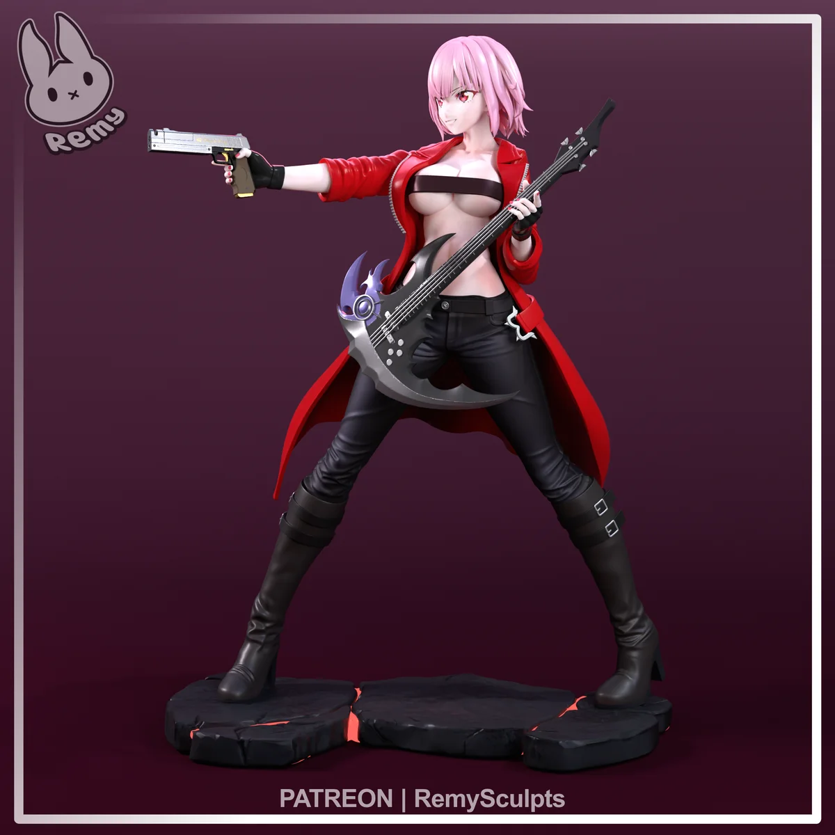 Mori Calliope (Dante Outfit) | Fan Art | 3D Printed Resin Model Garage Kit | *Un-Painted* | Remy Sculpts 3