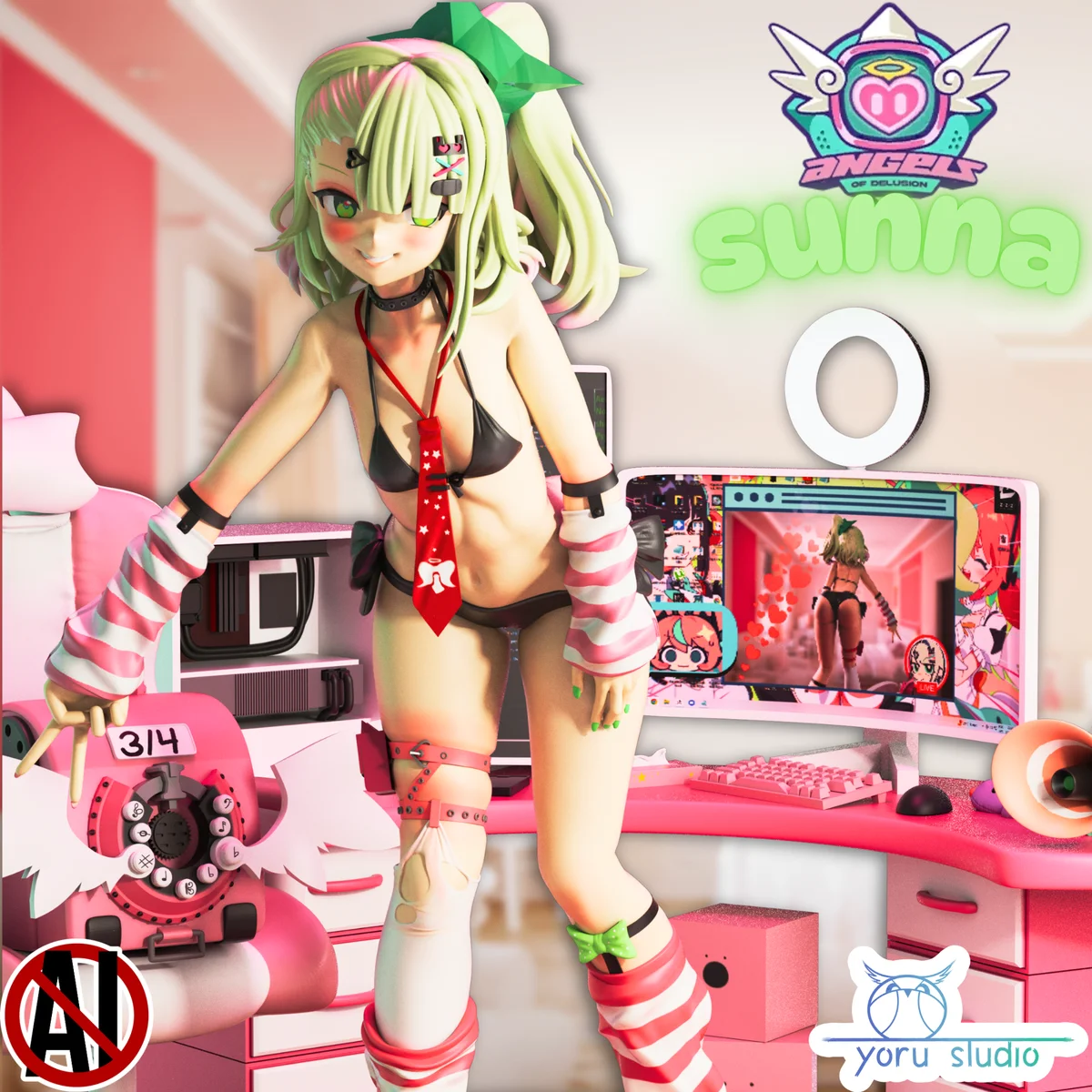 Sunna | Fan Art | 3D Printed Resin Model Garage Kit | *Un-Painted* | Yoru Studio 3