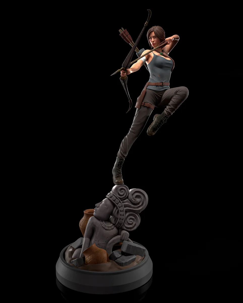 Lara Croft | Fan Art | 3D Printed Resin Model Garage Kit | *Un-Painted* | H3LL Creator