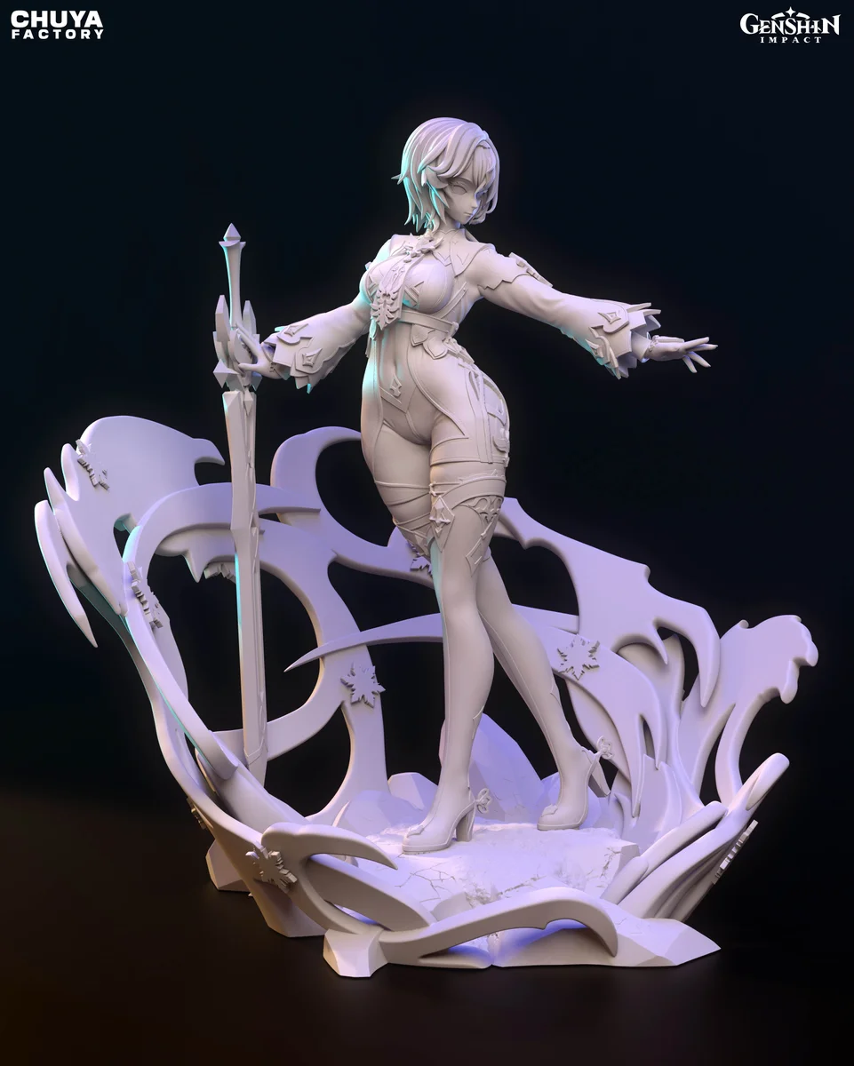 Eula | Fan Art | 3D Printed Resin Model Garage Kit | *Un-Painted* | Chuya Factory 13