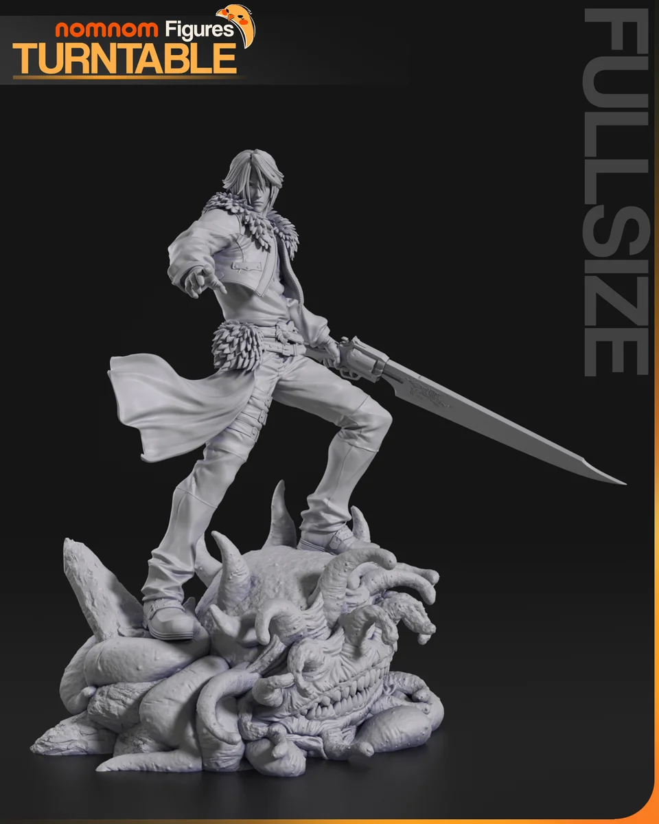 Squall Leonhart | Fan Art | 3D Printed Resin Model Garage Kit | *Un-Painted* | Nomnom 9