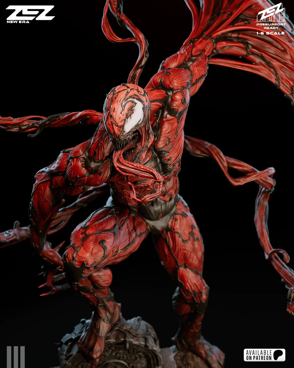Carnage | Fan Art | 3D Printed Resin Model Garage Kit | *Un-Painted* | ZEZ Studio 7