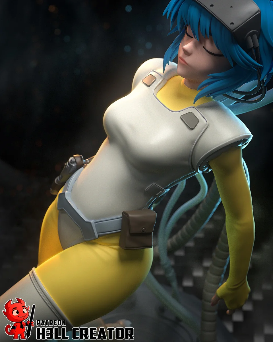 Motoko Kusanagi | Fan Art | 3D Printed Resin Model Garage Kit | *Un-Painted* | H3LL Creator 4