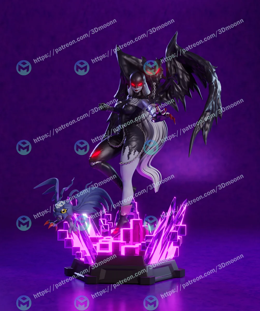 Lady Devimon | Fan Art | 3D Printed Resin Model Garage Kit | *Un-Painted* | 3DMoonn 6
