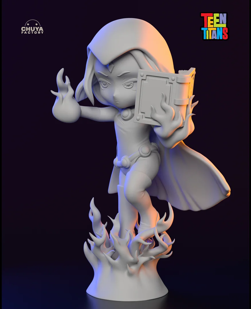 Chibi Raven | Fan Art | 3D Printed Resin Model Garage Kit | *Un-Painted* | Chuya Factory 14