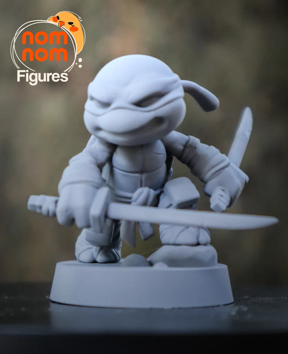 Chibi Ninja Turtles | Fan Art | 3D Printed Resin Model Garage Kit | *Un-Painted* | Nomnom 12