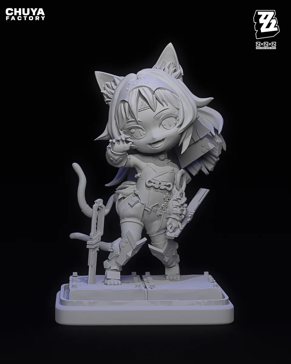Chibi Nekomata | Fan Art | 3D Printed Resin Model Garage Kit | *Un-Painted* | Chuya Factory 8