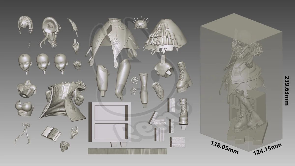 Shiori Novella | Fan Art | 3D Printed Resin Model Garage Kit | *Un-Painted* | Remy Sculpts 6
