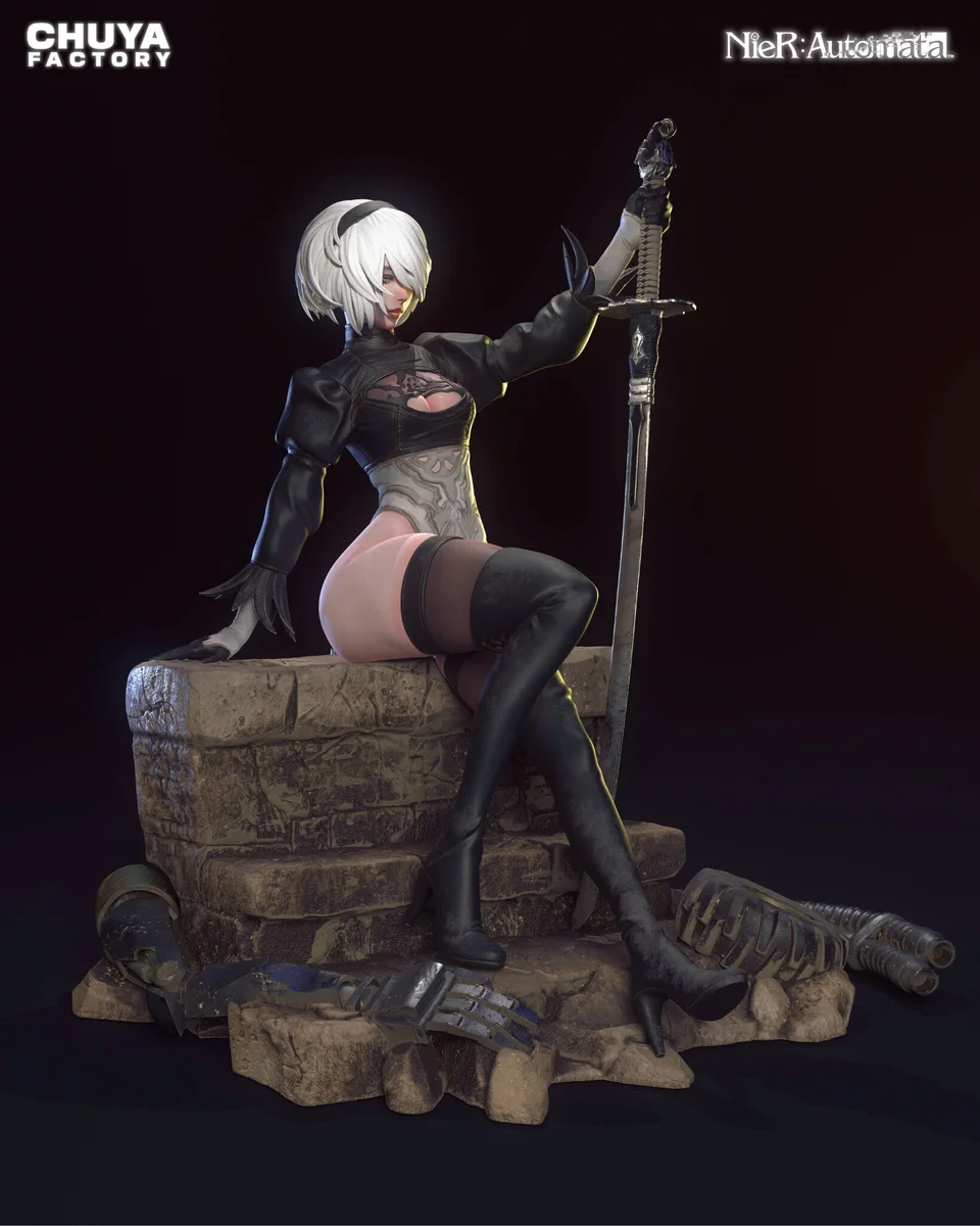 2B | Fan Art | 3D Printed Resin Model Garage Kit | *Un-Painted* | Chuya Factory 3