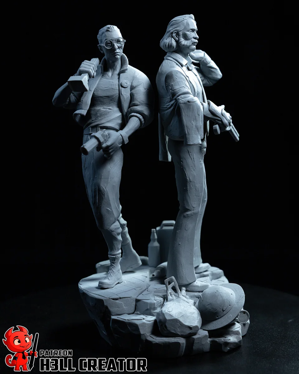 Harry and Kim | Fan Art | 3D Printed Resin Model Garage Kit | *Un-Painted* | H3LL Creator 12
