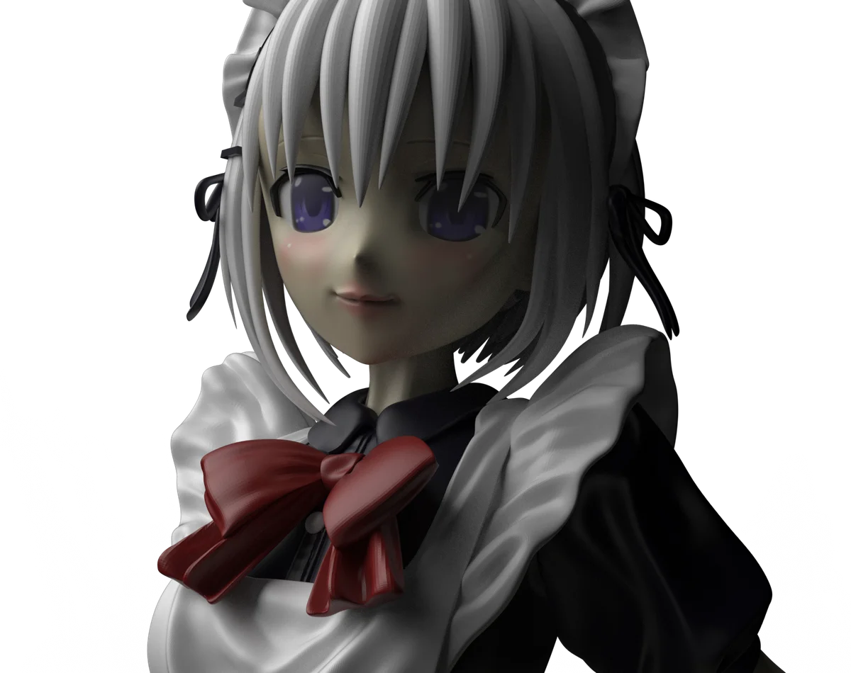 Origami Tobiichi - Maid | Fan Art | 3D Printed Resin Model Garage Kit | *Un-Painted* | Yoru Studio 6