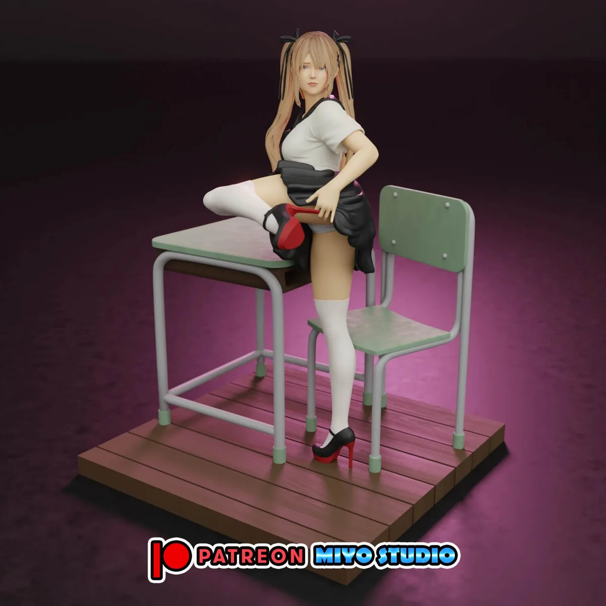 Marie Rose | Fan Art | 3D Printed Resin Model Garage Kit | *Un-Painted* | MiyoStudio