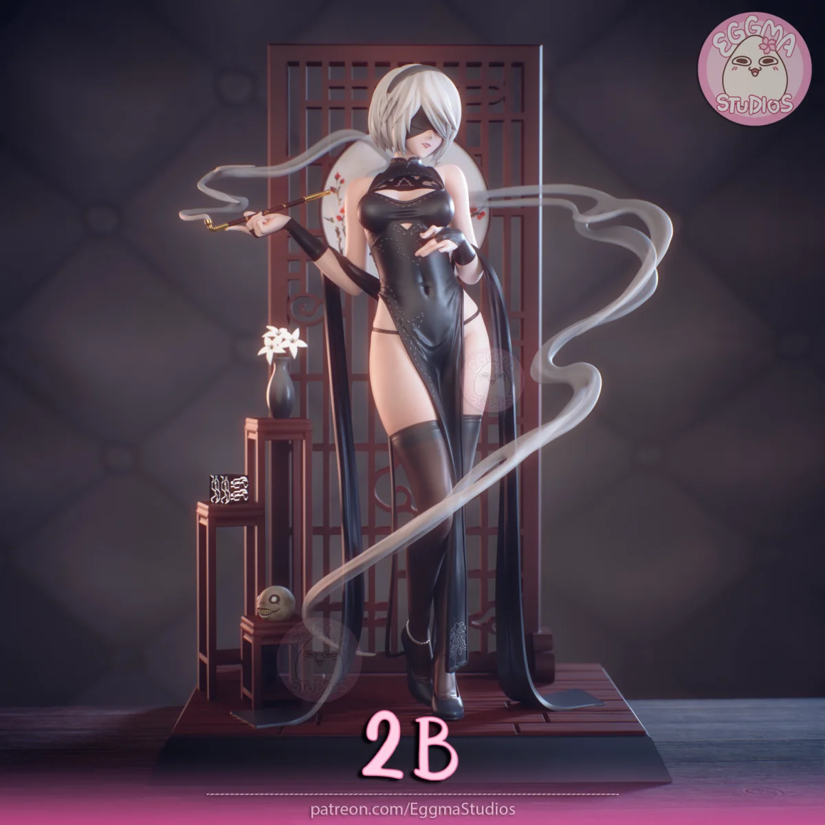 2B | Fan Art | 3D Printed Resin Model Garage Kit | *Un-Painted* | EggmaStudios 3