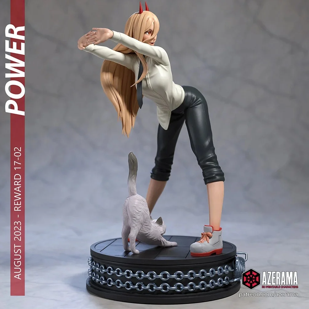 Powerful Lady | Fan Art | 3D Printed Resin Model Garage Kit | *Un-Painted* | Azerama 2