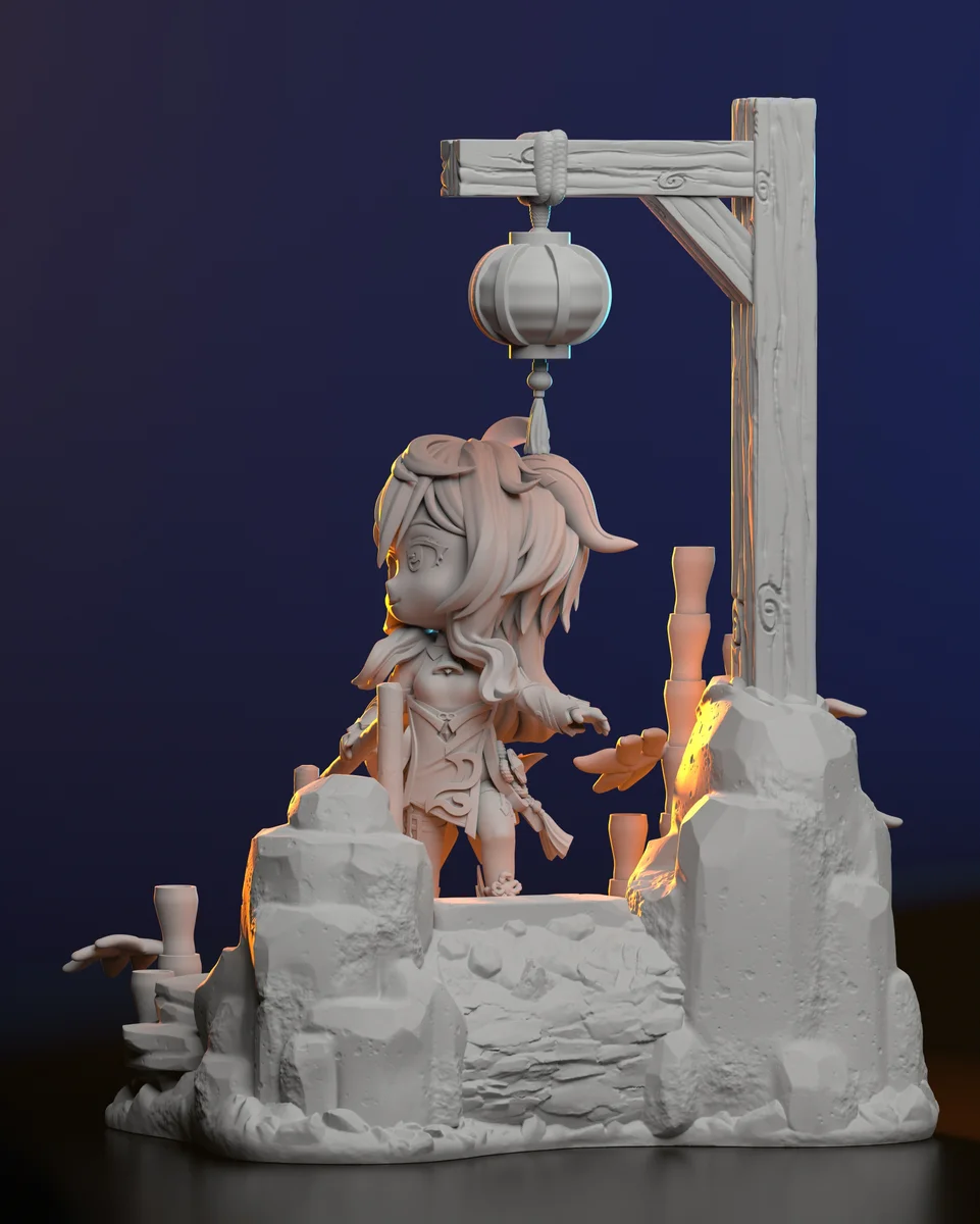 Chibi Ganyu | Fan Art | 3D Printed Resin Model Garage Kit | *Un-Painted* | Chuya Factory 13