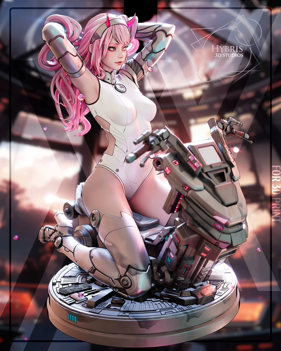 Cyber Zero Two (02) | Fan Art | 3D Printed Resin Model Garage Kit | *Un-Painted* | Hybris Studios 4