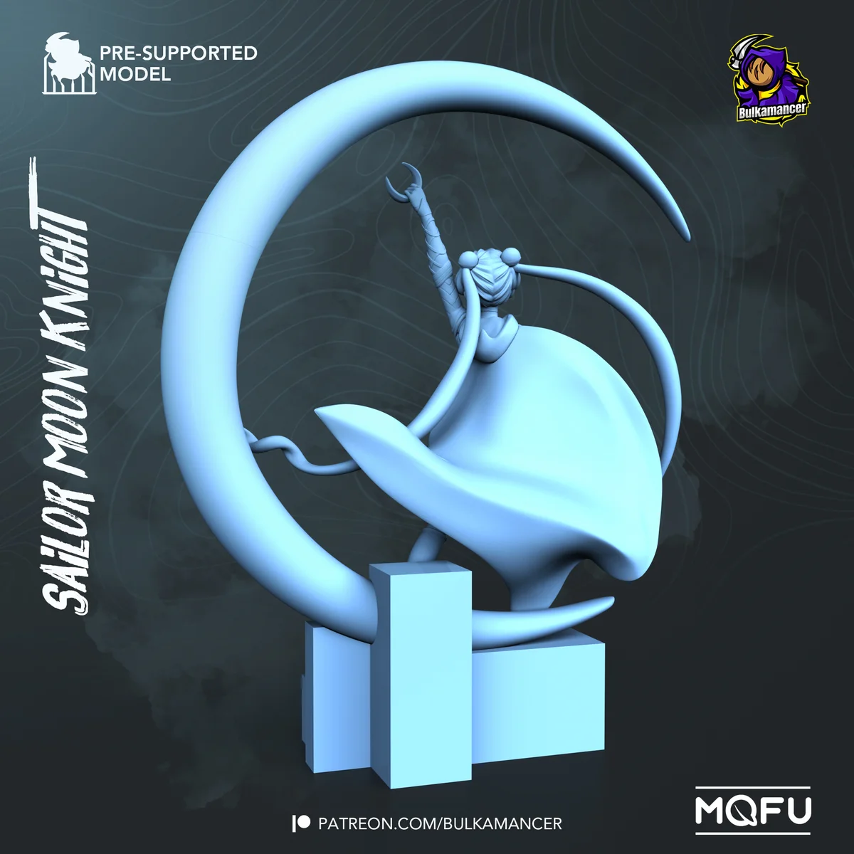 Sailor Moon Knight | Fan Art | 3D Printed Resin Model Garage Kit | *Un-Painted* | Bulkamancer 3