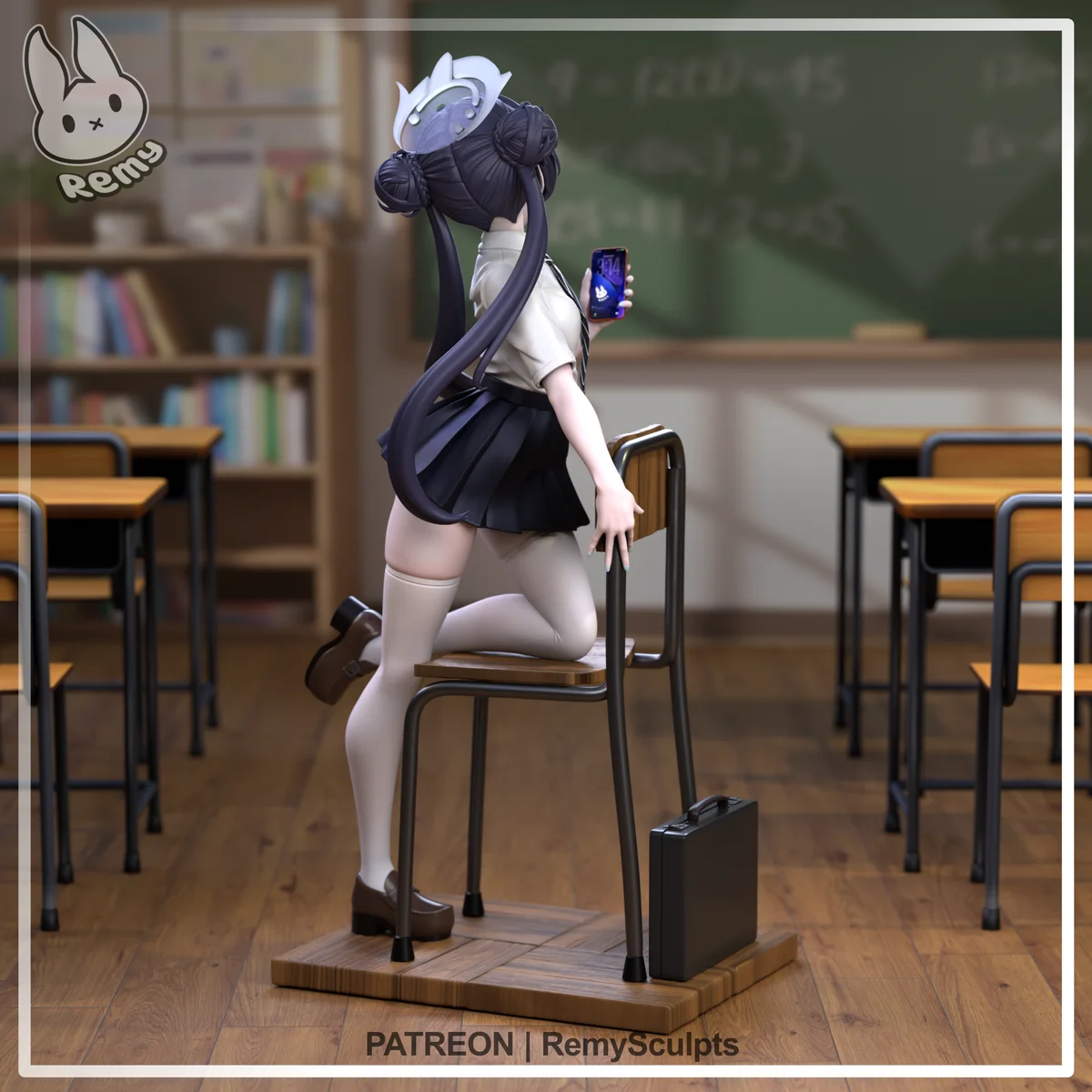 Kisaki (School Outfit) | Fan Art | 3D Printed Resin Model Garage Kit | *Un-Painted* | Remy Sculpts 4