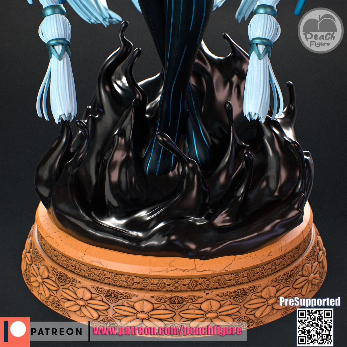 Tiamat | Fan Art | 3D Printed Resin Model Garage Kit | *Un-Painted* | Peach Figure 4