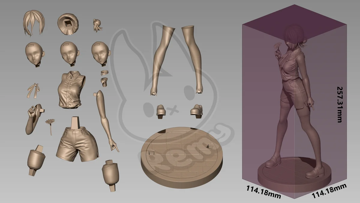 Reze | Fan Art | 3D Printed Resin Model Garage Kit | *Un-Painted* | Remy Sculpts 10