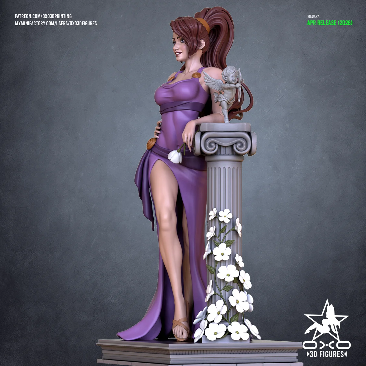 Megara | Fan Art | 3D Printed Resin Model Garage Kit | *Un-Painted* | OXO3D 5