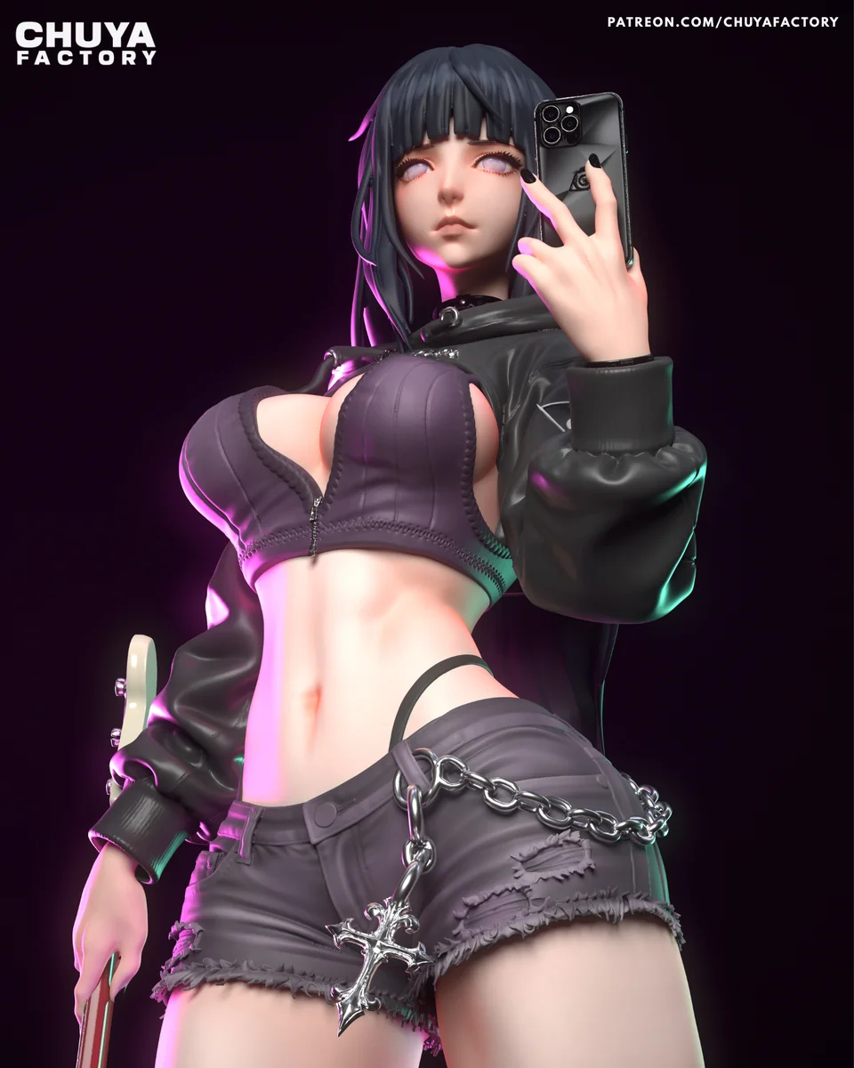 Hinata Hyuga | Fan Art | 3D Printed Resin Model Garage Kit | *Un-Painted* | Chuya Factory 8