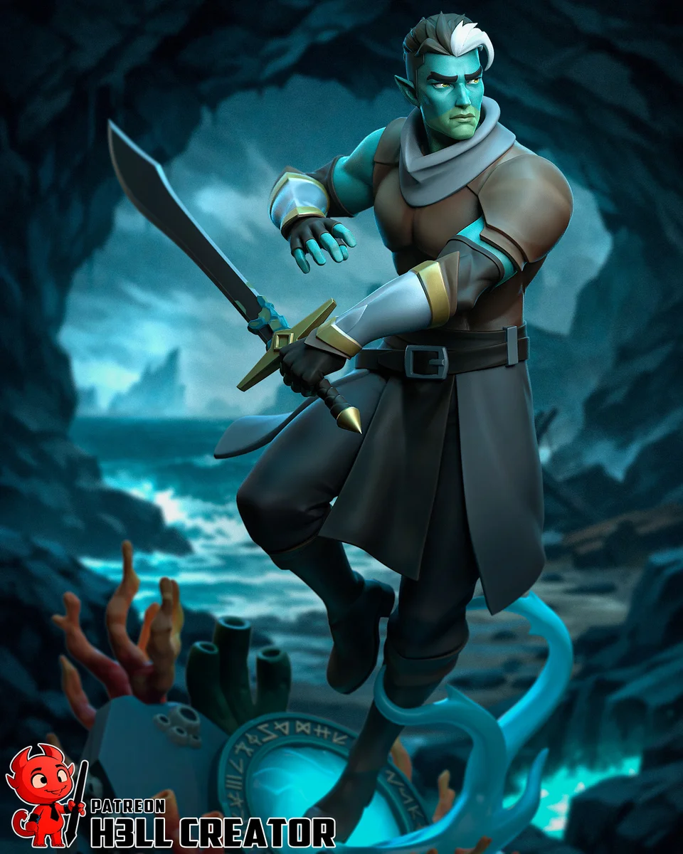 Fjord | Fan Art | 3D Printed Resin Model Garage Kit | *Un-Painted* | H3LL Creator
